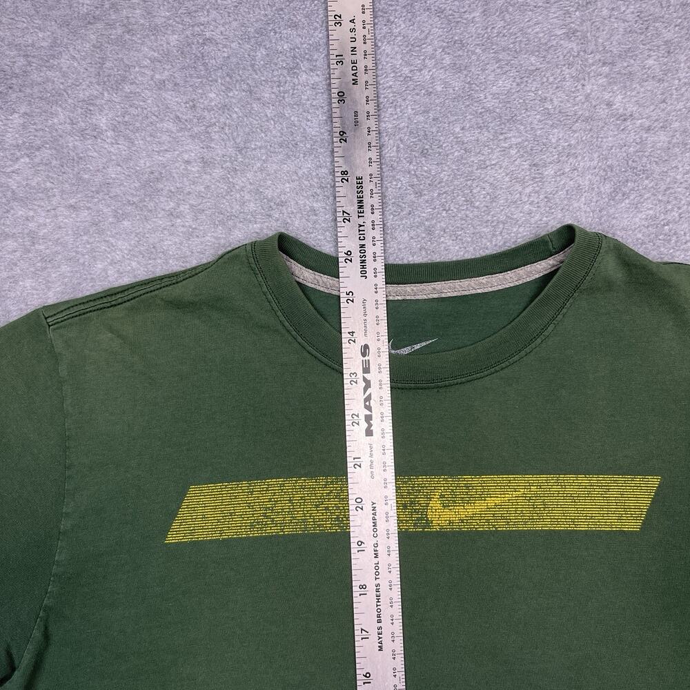 Nike y2k graphic t-shirt green yellow center logo size large - Picture 8 of 9